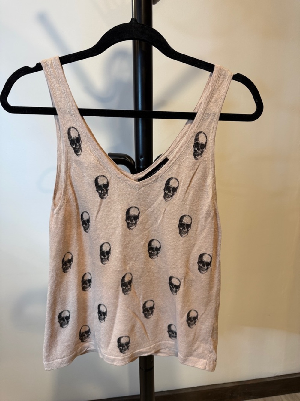 Skull Cashmere Skull Print Tank Top